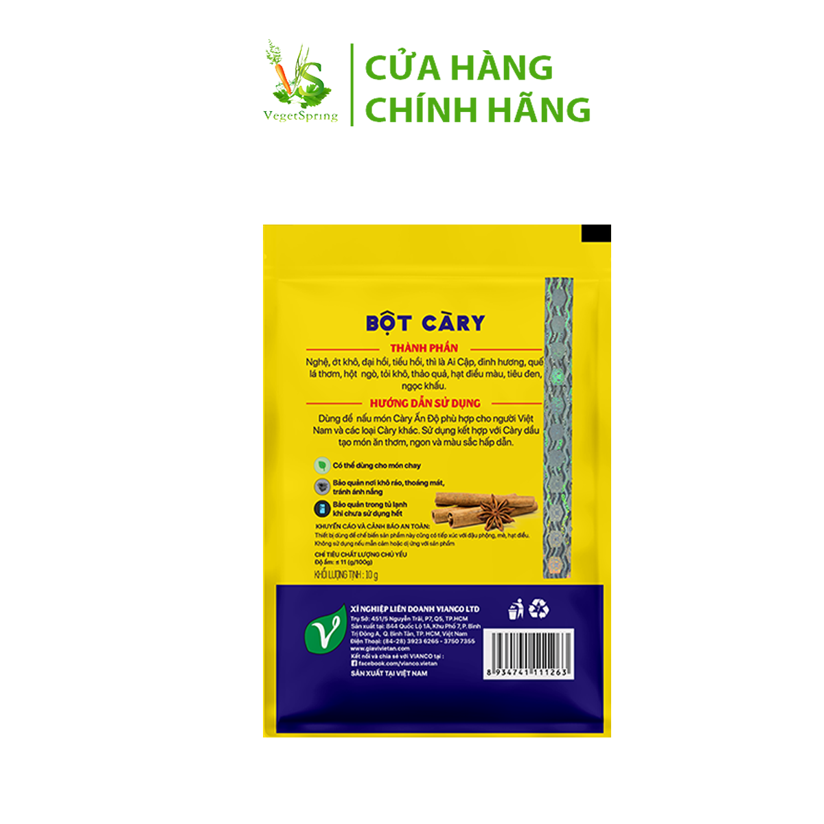 Bột Gia Vị Cà Ri Việt Ấn (Vianco) 5g/10g