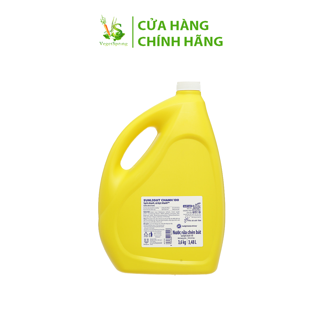 Nước Rửa Chén Sunlight Chanh 100 3,6kg